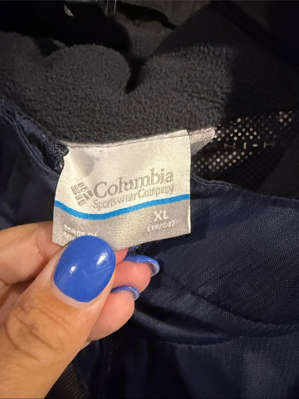 Columbia Navy Kids Waterproof Hooded Jacket